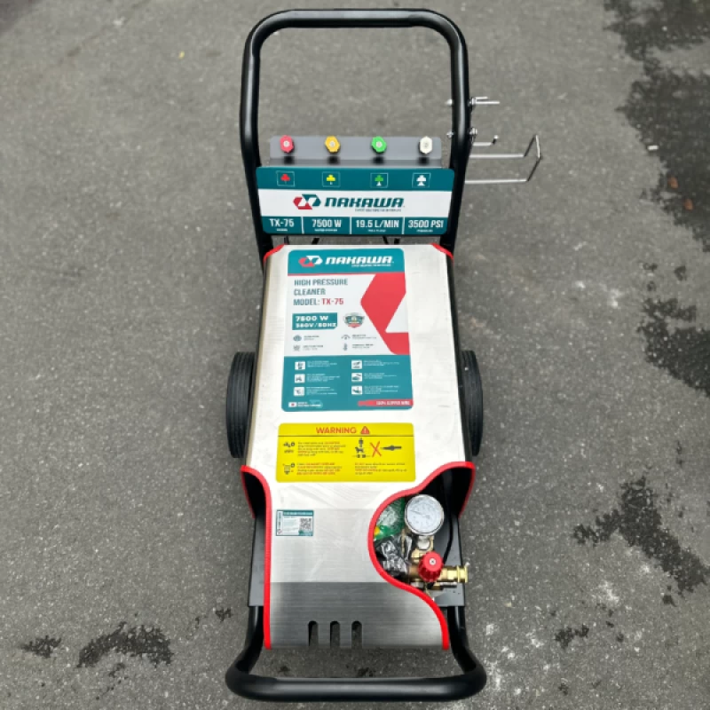 Máy Rửa Xe Cao Áp Nakawa 7.5Kw TX-75 3 Pha Piston Sứ - Hình ảnh 4 NAKAWA