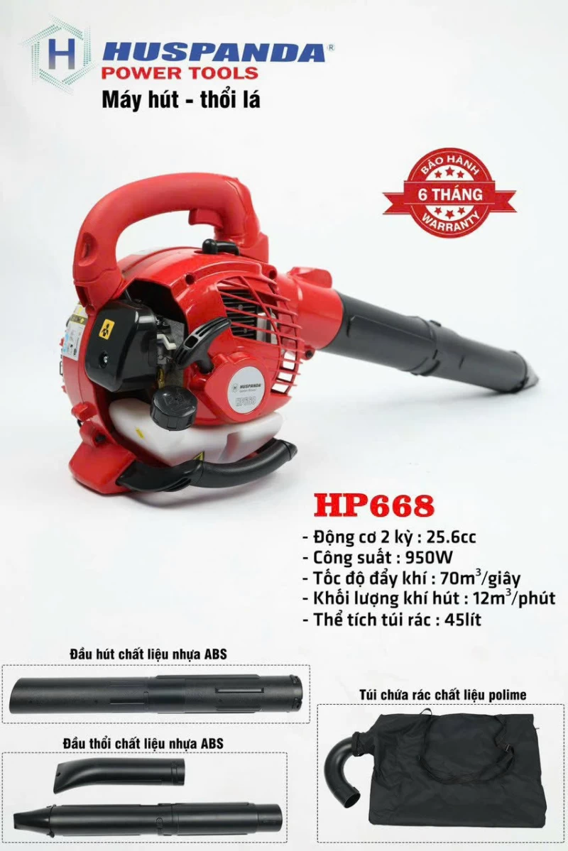 Máy Thổi Hút Lá 2 Thì Huspanda HP668 - Hình ảnh 2 HUSPANDA