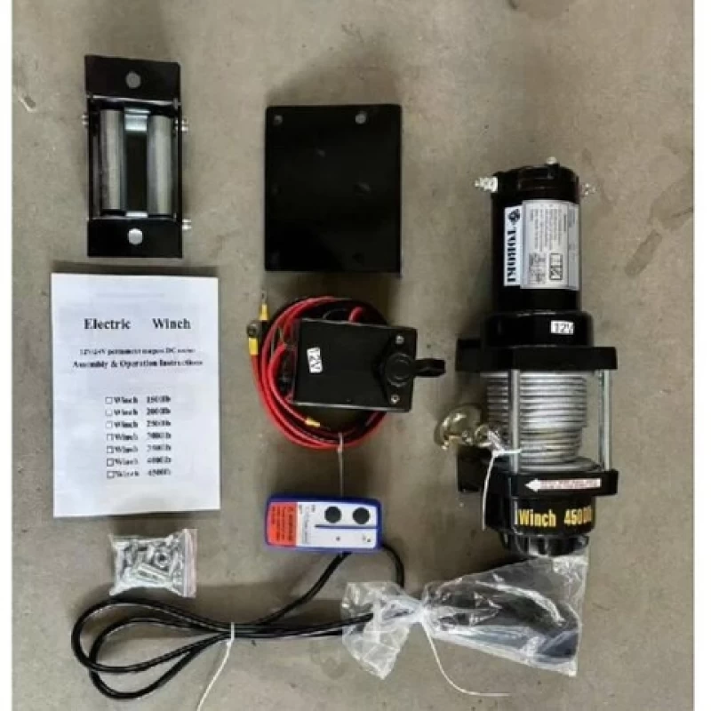 Máy tời acqui 12v TOBOKI TK-4000LBS 10m 1800KG (lực kéo ngang) Có điều khiển từ xa - Hình ảnh 1 TOBOKI