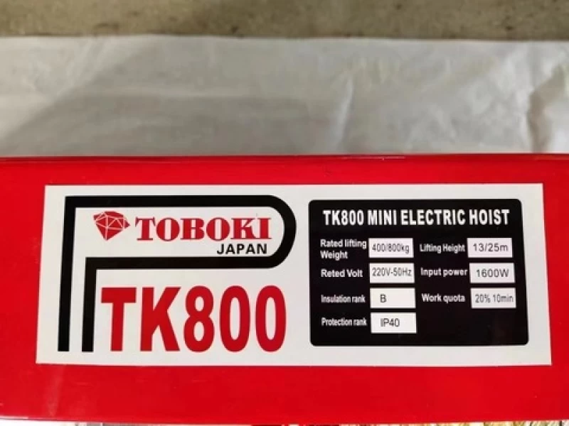 Máy tời TOBOKI TK800/25 1600W 400/800KG 13/25m - Hình ảnh 1 TOBOKI