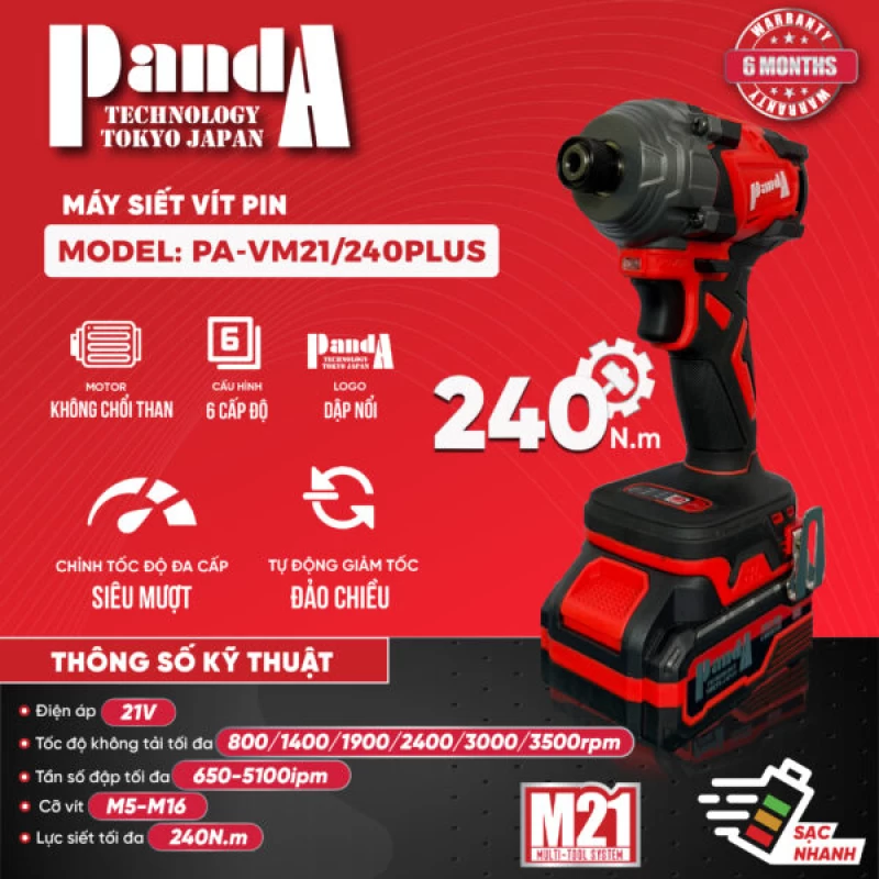 Máy vặn vít pin PANDA PA-VM21/240PLUS - Hình ảnh 1 PANDA
