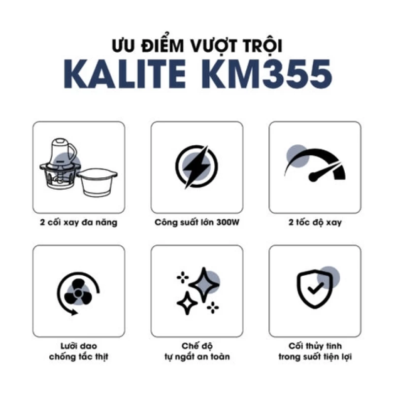 Máy xay thịt KALITE KM355 đa năng dung tích 2L - Hình ảnh 12 KALITE