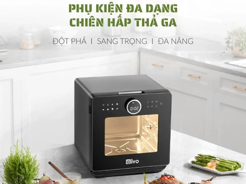 Nồi Chiên Hấp Đa Năng OLIVO SF16 PRO 2026 - Hình ảnh 2 OLIVO