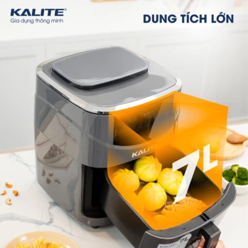 Nồi chiên hơi nước KALITE STEAM 7 chiên hấp 2 trong 1, 7 lít - Hình ảnh 5 KALITE