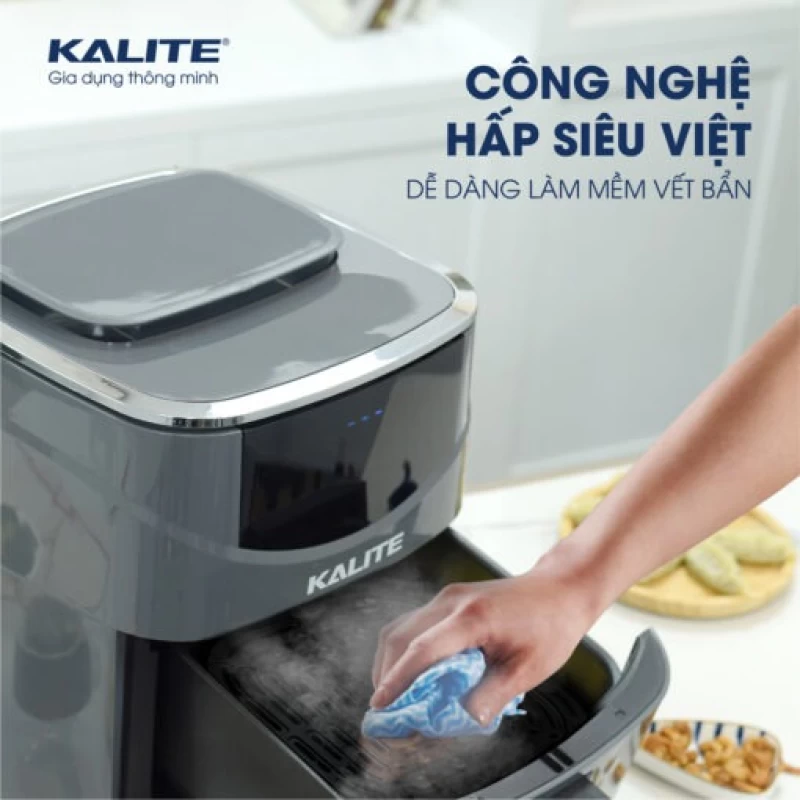 Nồi chiên hơi nước KALITE STEAM 7 chiên hấp 2 trong 1, 7 lít - Hình ảnh 6 KALITE