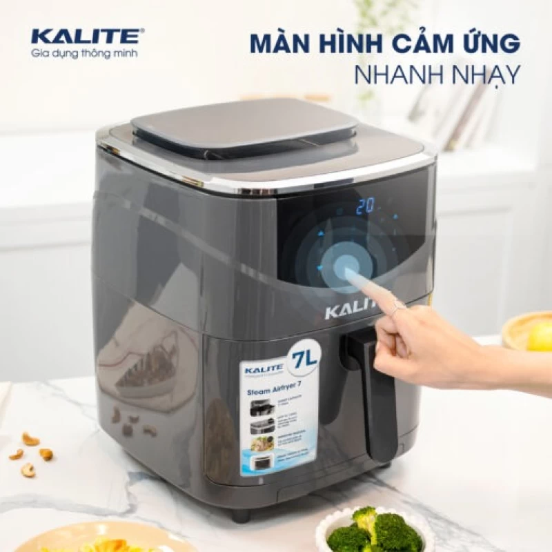 Nồi chiên hơi nước KALITE STEAM 7 chiên hấp 2 trong 1, 7 lít - Hình ảnh 9 KALITE