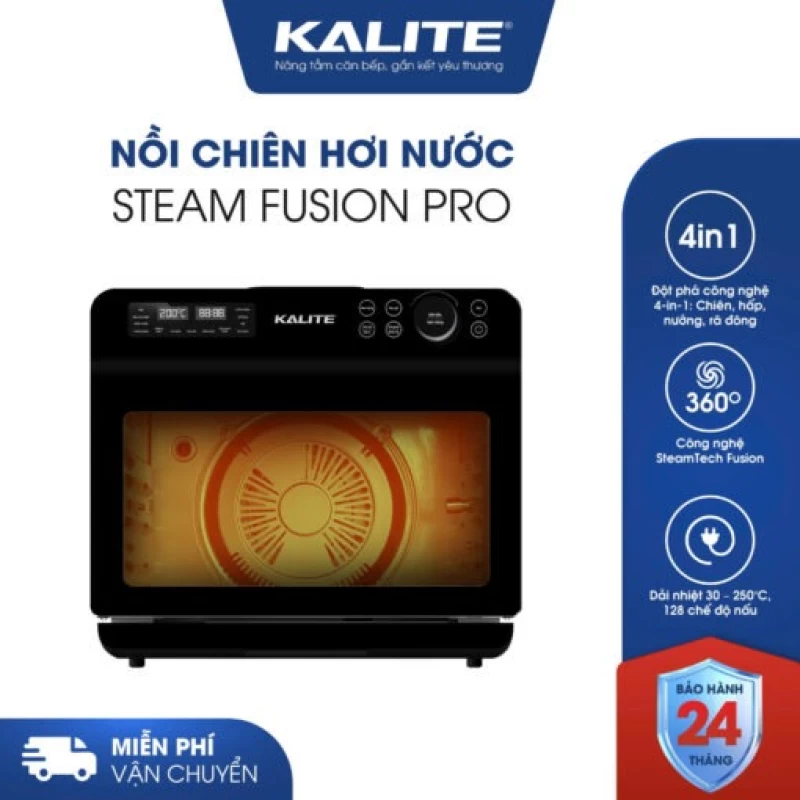 Nồi chiên hơi nước KALITE STEAM FUSION PRO, 4in1 chiên, hấp, nướng, rã đông, 20 lít - Hình ảnh 1 KALITE
