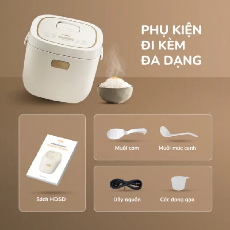 Nồi cơm điện lòng gốm cao cấp UNIE URC818, chống dính tự nhiên, dung tích 1,8L - Hình ảnh 12 UNIE