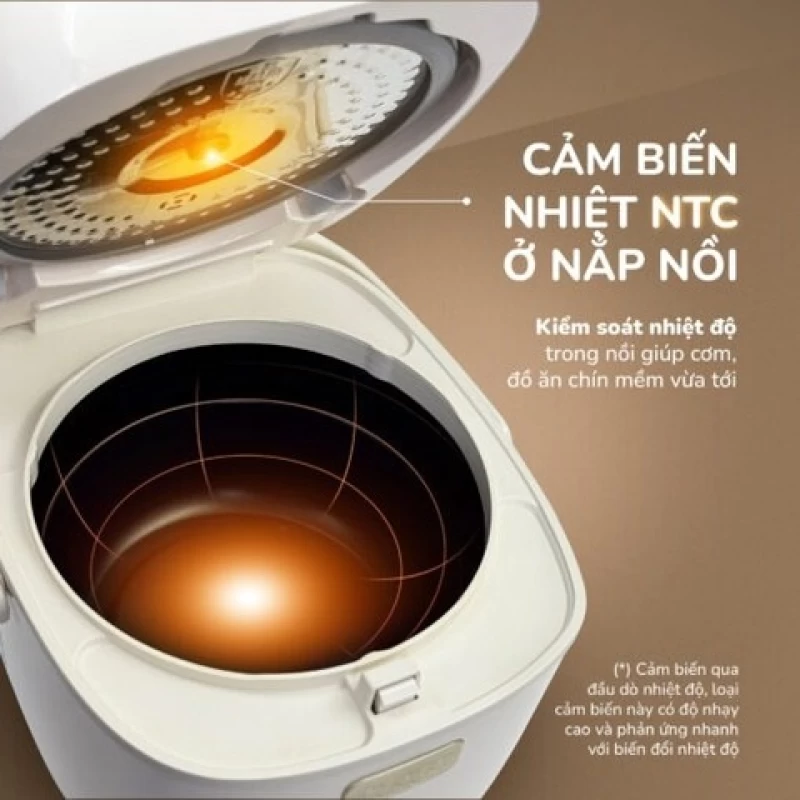 Nồi cơm điện lòng gốm cao cấp UNIE URC818P, Có chế độ cơm cháy độc đáo - Hình ảnh 3 UNIE