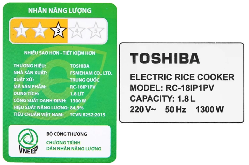 Nồi Cơm Điện Toshiba RC-18IP1PV - Hình ảnh 11 TOSHIBA