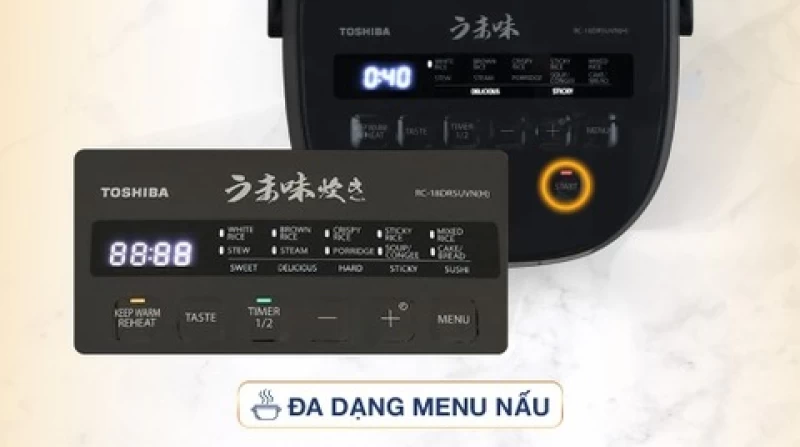 Nồi Cơm Điện Tử Toshiba RC-18DR5UVN(H) - Hình ảnh 3 TOSHIBA