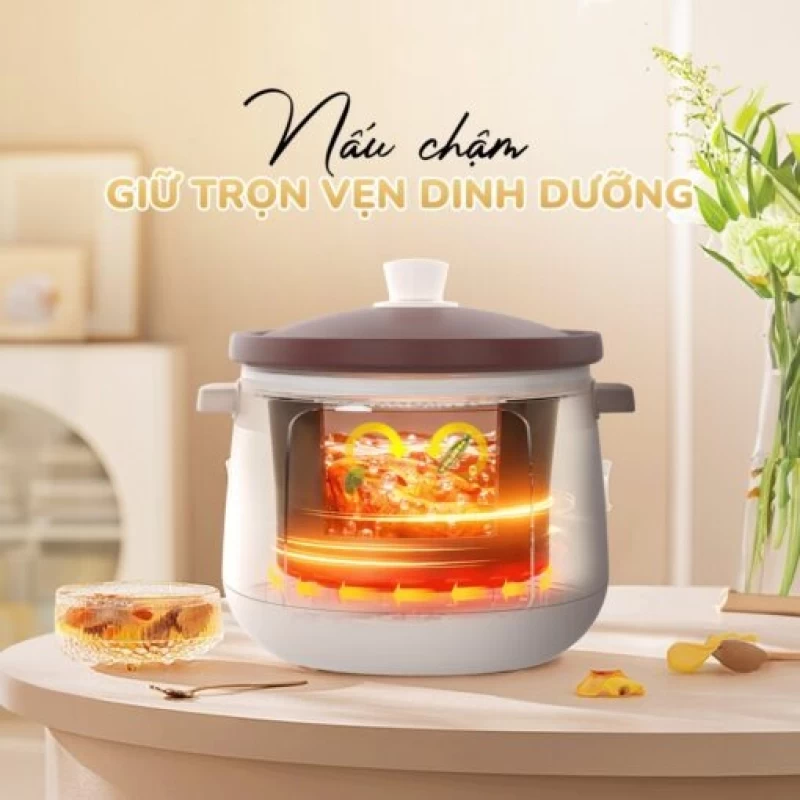 Nồi kho hầm đa năng UNIE USC308 dung tích 3L, lòng nồi gốm tử sa, 8 chức năng kho hầm - Hình ảnh 5 UNIE