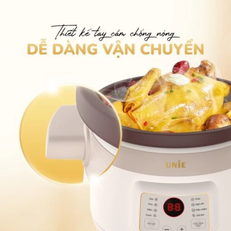 Nồi kho hầm đa năng UNIE USC308 dung tích 3L, lòng nồi gốm tử sa, 8 chức năng kho hầm - Hình ảnh 7 UNIE