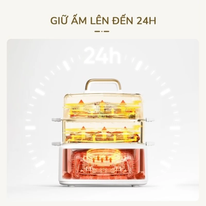 Nồi lẩu hấp đa năng UNIE UE668 dung tích 10L, lòng nồi chống dính Ceramic, 8 chức năng nấu tự động - Hình ảnh 2 UNIE