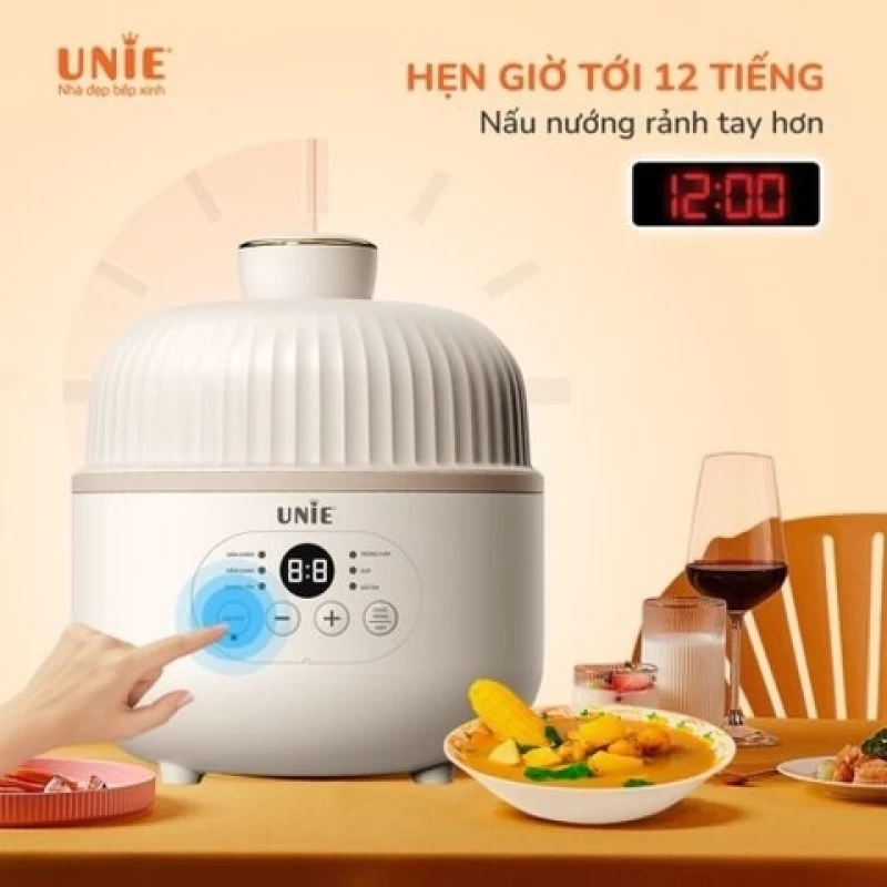Nồi nấu chậm UNIE USC08W dung tích 0.8L, 6 chức năng nấu, hẹn giờ nấu 12 tiếng - Hình ảnh 2 UNIE