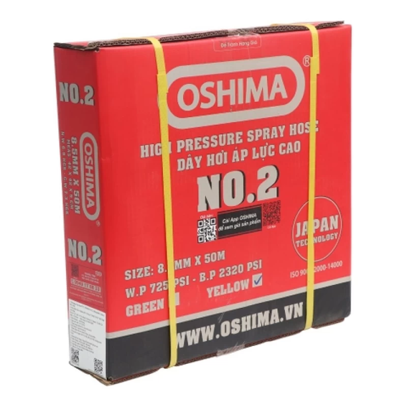 Ống nhựa PVC Oshima No.2 8.5mm x 50m Vàng - Hình ảnh 5 OSHIMA