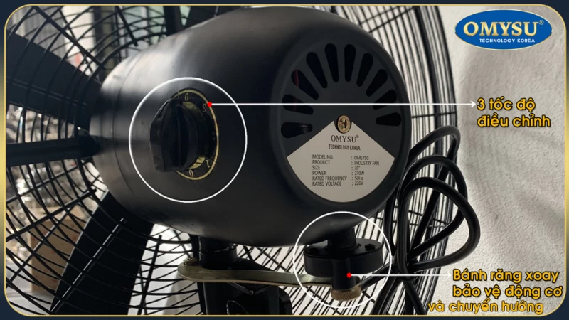 Quạt Công Nghiệp Đứng Omysu OMS-750 - Hình ảnh 5 OMYSU