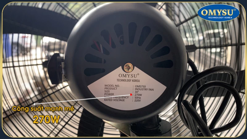 Quạt Công Nghiệp Đứng Omysu OMS-750 - Hình ảnh 10 OMYSU