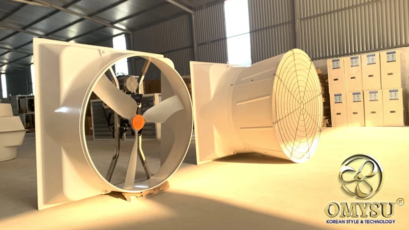 Quạt Thông Gió Composite Gián Tiếp 3 Cánh Nhôm Đúc Omysu BMF-1060 380V - Hình ảnh 2 OMYSU