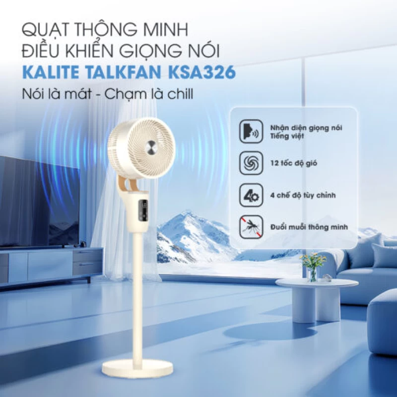 Quạt thông minh điều khiển giọng nói Kalite TalkFan KSA326 - Hình ảnh 1 KALITE