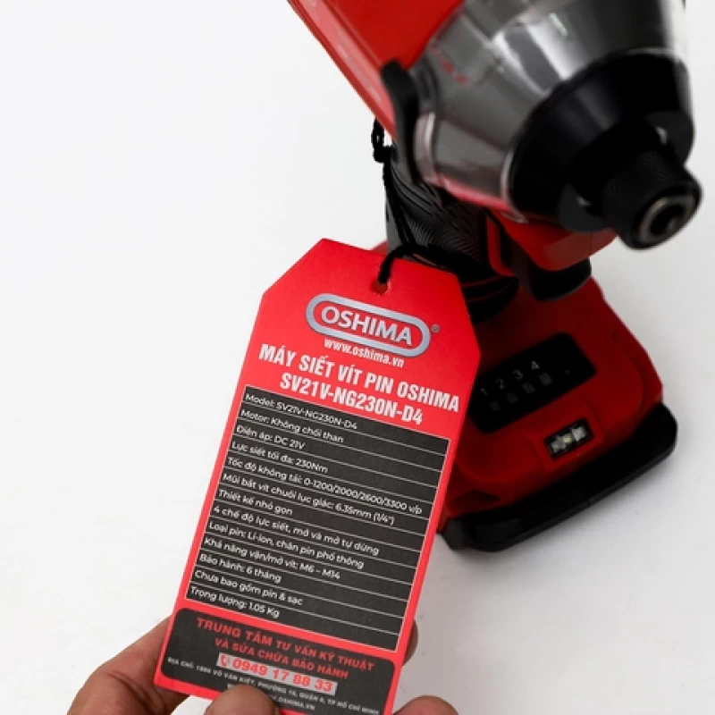 Siết vít pin lithium Oshima SV21V-NG230N-D4 (Thân Máy) - Hình ảnh 18 OSHIMA