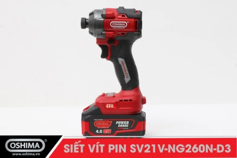 Siết vít pin lithium Oshima SV21V-NG260N-D3 (Thân Máy) - Hình ảnh 6 OSHIMA