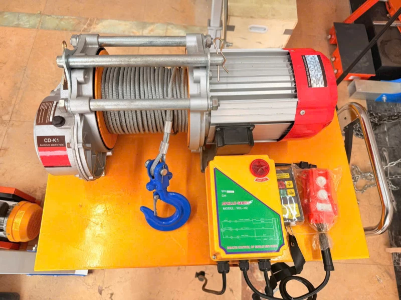 Tời nâng vỏ nhôm CD-K1(220V) 200-400kg-30m Tốc độ nhanh - Hình ảnh 3 CD-K1