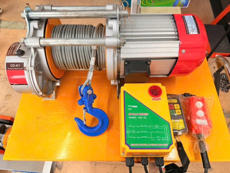 Tời nâng vỏ nhôm CD-K1(220V) 200-400kg-30m Tốc độ nhanh - Hình ảnh 4 CD-K1