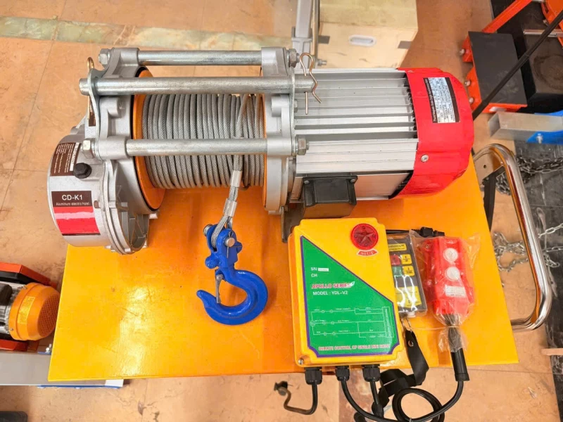Tời nâng vỏ nhôm CD-K1(220V) 750-1500kg-60m - Hình ảnh 1 CD-K1