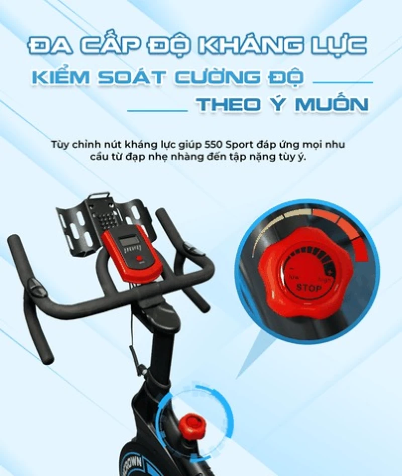 Xe đạp tập thể dục Queen Crown 550 Sport - Hình ảnh 10 QUEEN CROWN