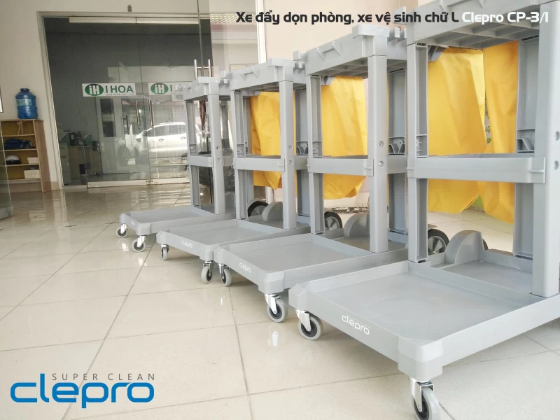 Xe đẩy dọn phòng CLEPRO CP-3/1 - Hình ảnh 1 CLEPRO