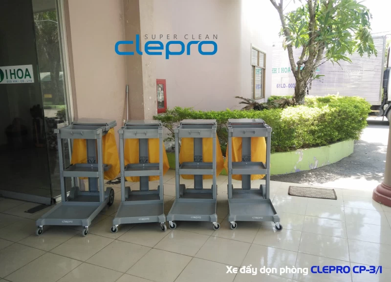 Xe đẩy dọn phòng CLEPRO CP-3/1 - Hình ảnh 2 CLEPRO