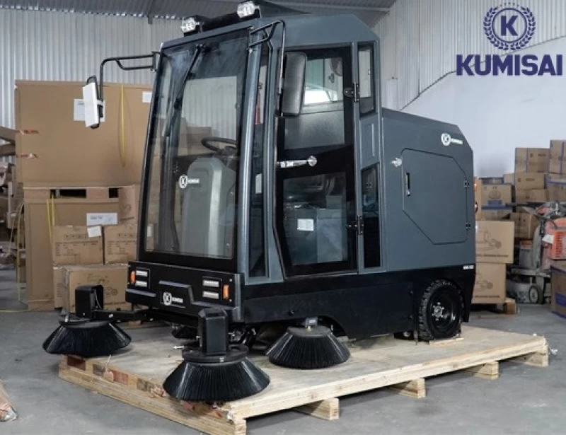 Xe quét rác công nghiệp ngồi lái Kumisai KMS-S12 - Hình ảnh 1 KUMISAI